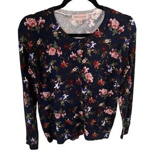 Philosophy Womens Cardigan Sweater Floral Long Sleeve Small NWT